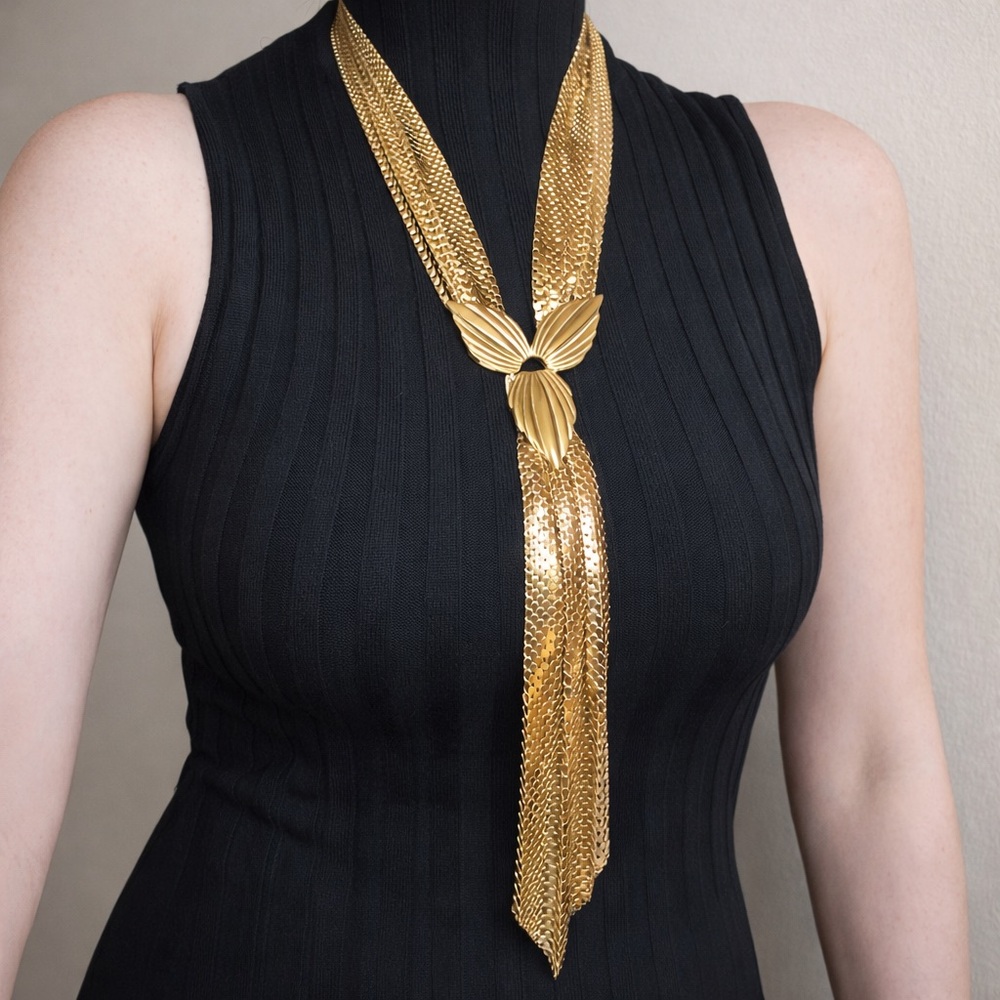 Incredible Whiting & Davis Vintage Gold Mesh Necklace | VIDEO